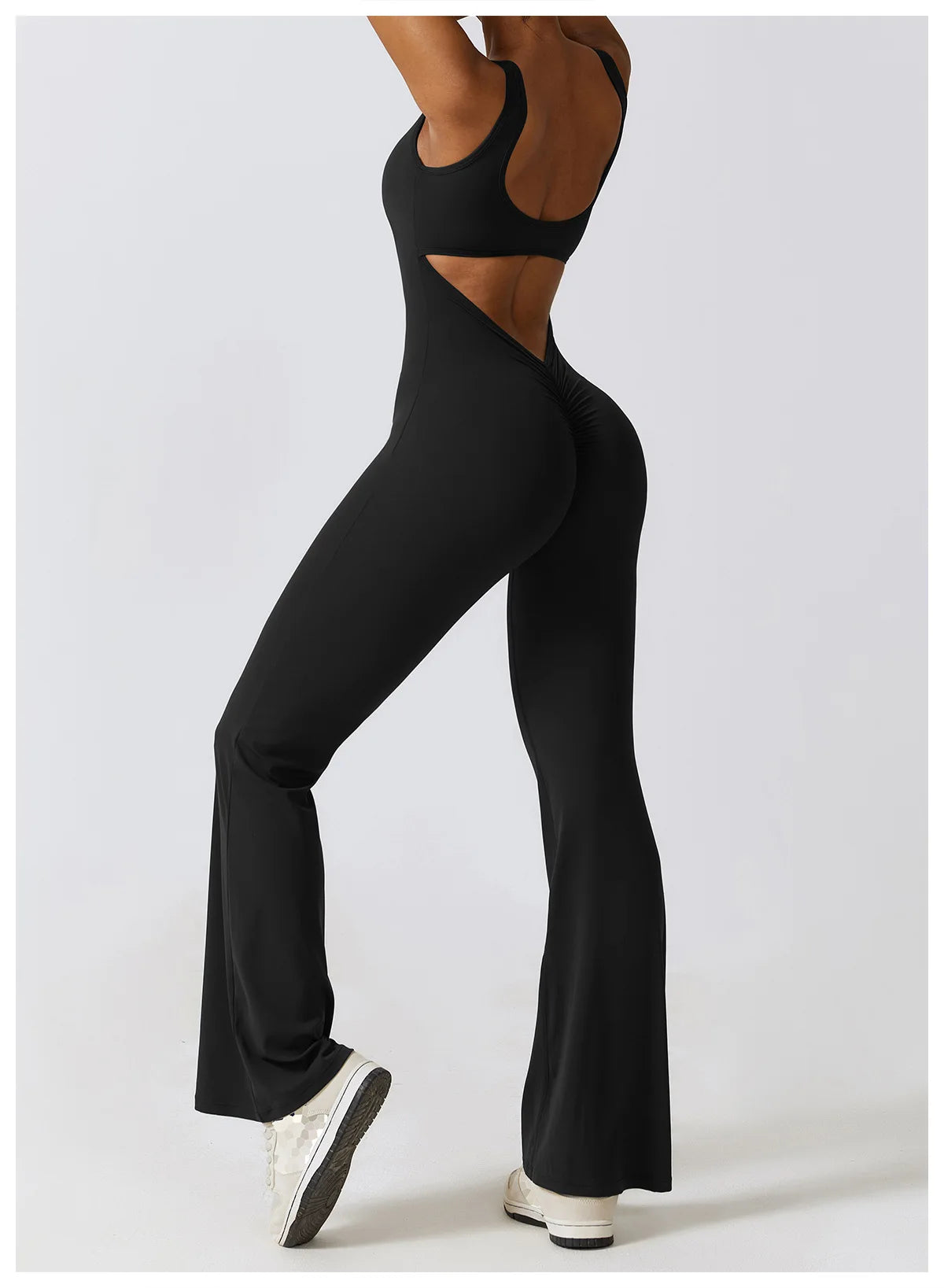 Veyra Active™ Sculpt One-Piece Workout Jumpsuit | Seamless Push-Up Yoga Bodysuit & Romper