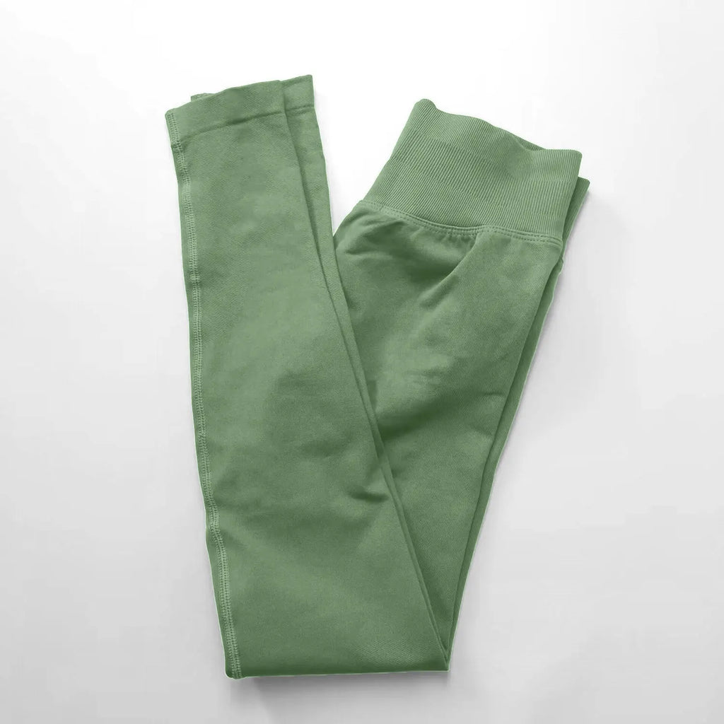 Veyra Active™ Impact Seamless Scrunch Leggings | Low Ribbed Waistband Glute-Shaping Yoga Pants
