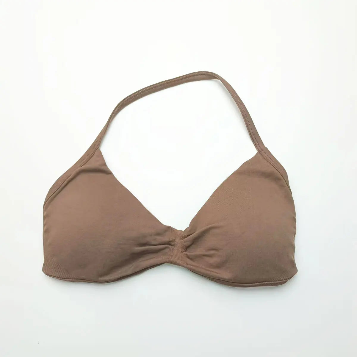Veyra Active™ Impact Strappy Halter Sports Bra | High-Support Seamless Yoga Crop Top