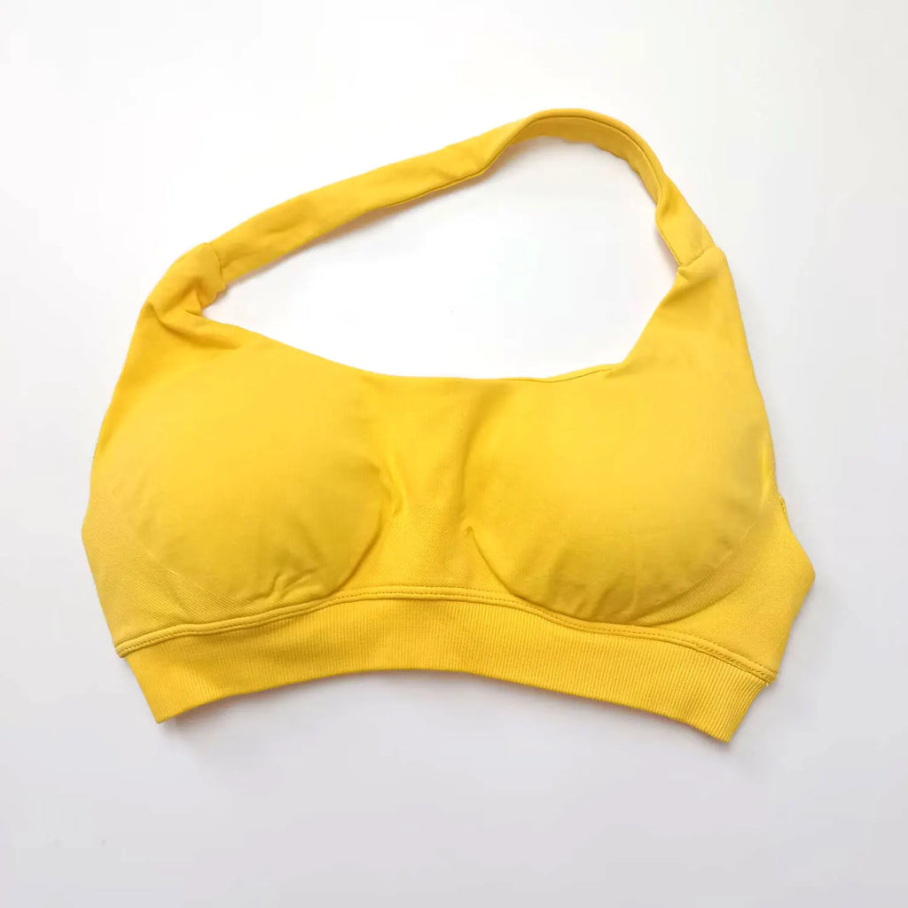 Veyra Active™ Impact Seamless Halter Sports Bra | High-Support Push-Up Gym & Yoga Crop Top