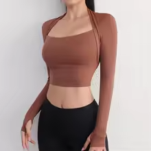 Veyra Active™ Elegant Long-Sleeve Yoga Shirt | Built-In Bra Small Waistband Gym Top